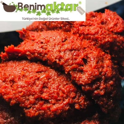 BenimAktar Acı Biber Salçası Hatay Doğal El Yapımı Güneş Salçası 20 Kg (Kova)