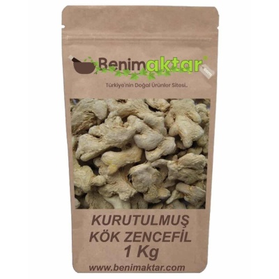 BenimAktar Kurutulmuş Zencefil Kök 1 Kg